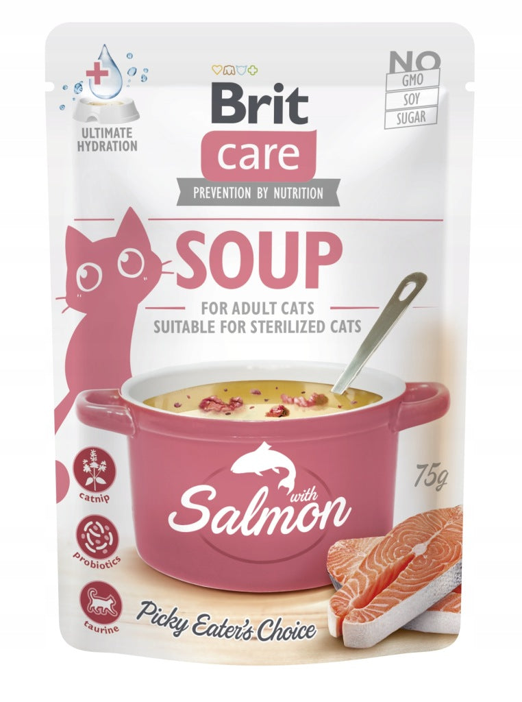 Brit Care Cat Soup With Salmon 75g dla kota