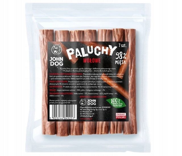 John Dog przysmak dla psa Paluchy Wołowe 7 sztuk