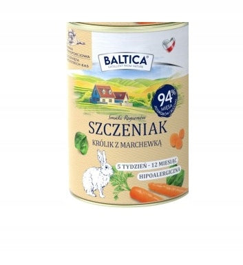 Baltica szczeniak królik z marchewką 400g