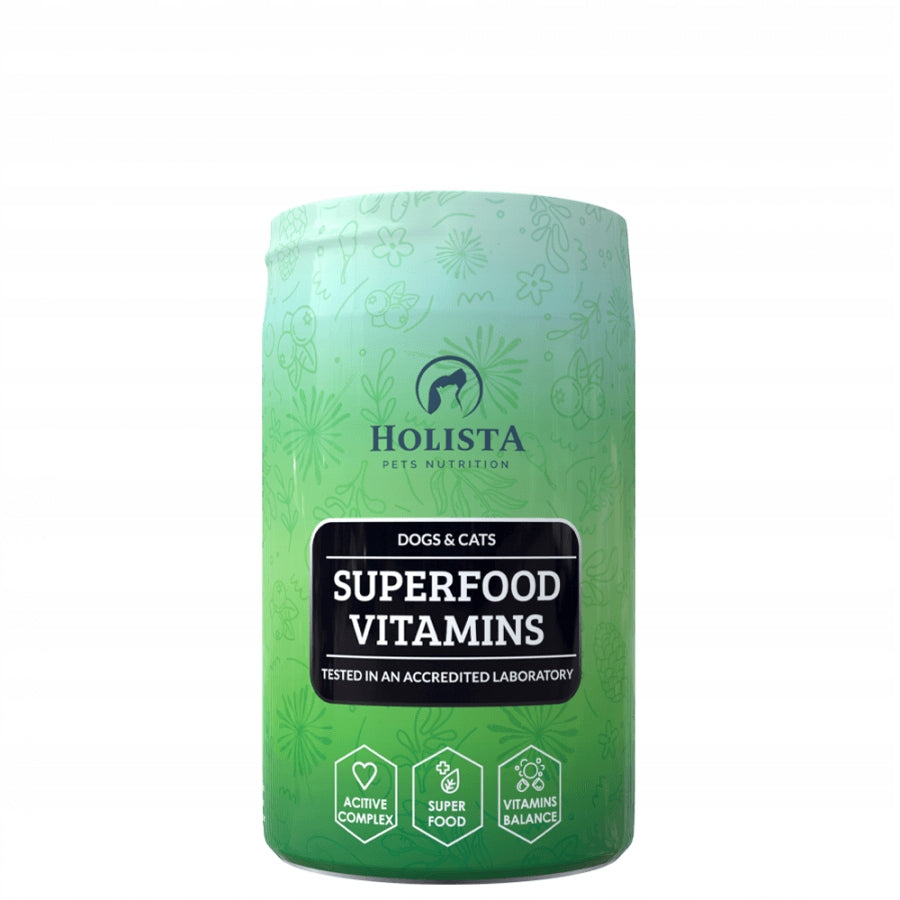 Holista Superfood Vitamins witaminy i minerały dla psa i kota proszek 200g
