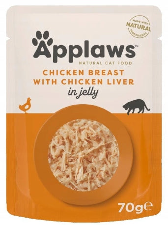 Applaws Cat Mokra Karma Dla Kota 70g Pierś z Kurczaka z Wątróbką Galaretka