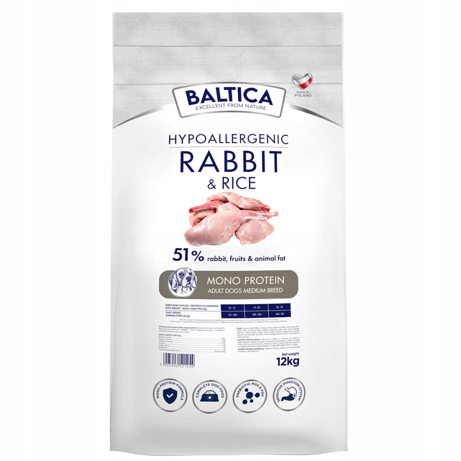Baltica karma sucha królik 12 kg M dla średnich psów