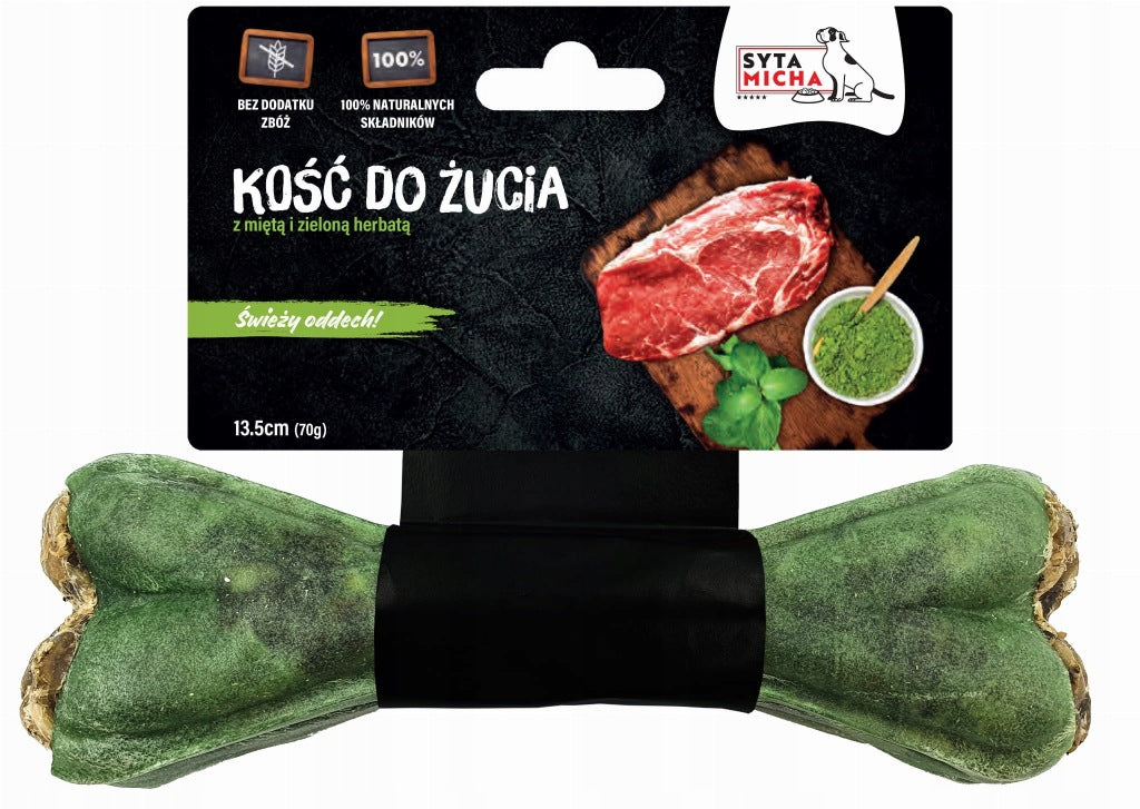 Gryzak dla psa Syta Micha kość do żucia na świeży oddech 13,5 cm