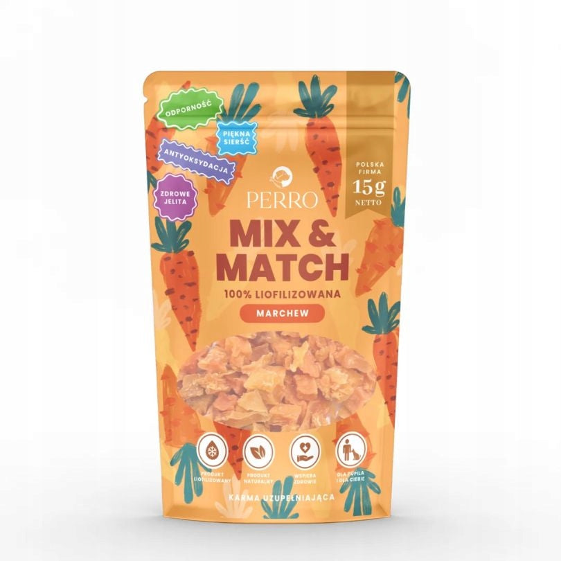 Perro MIX & MATCH Marchew Przysmaki liofilizowane 15g