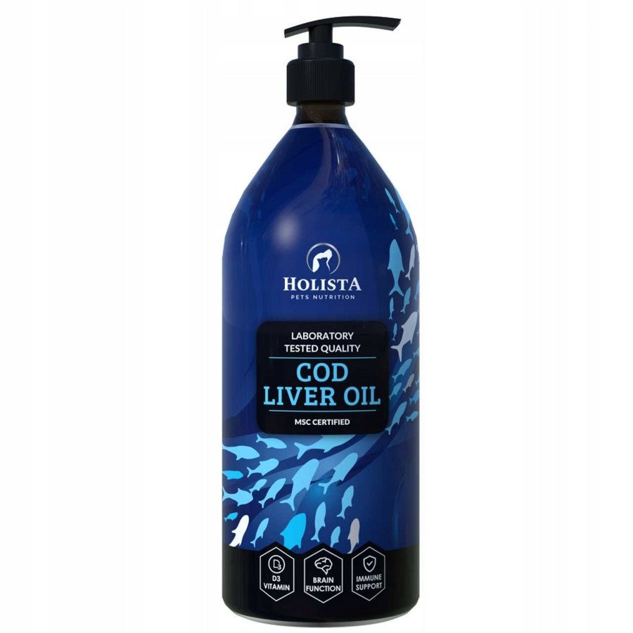Tran dla psów i kotów Holista olej 1000 ml