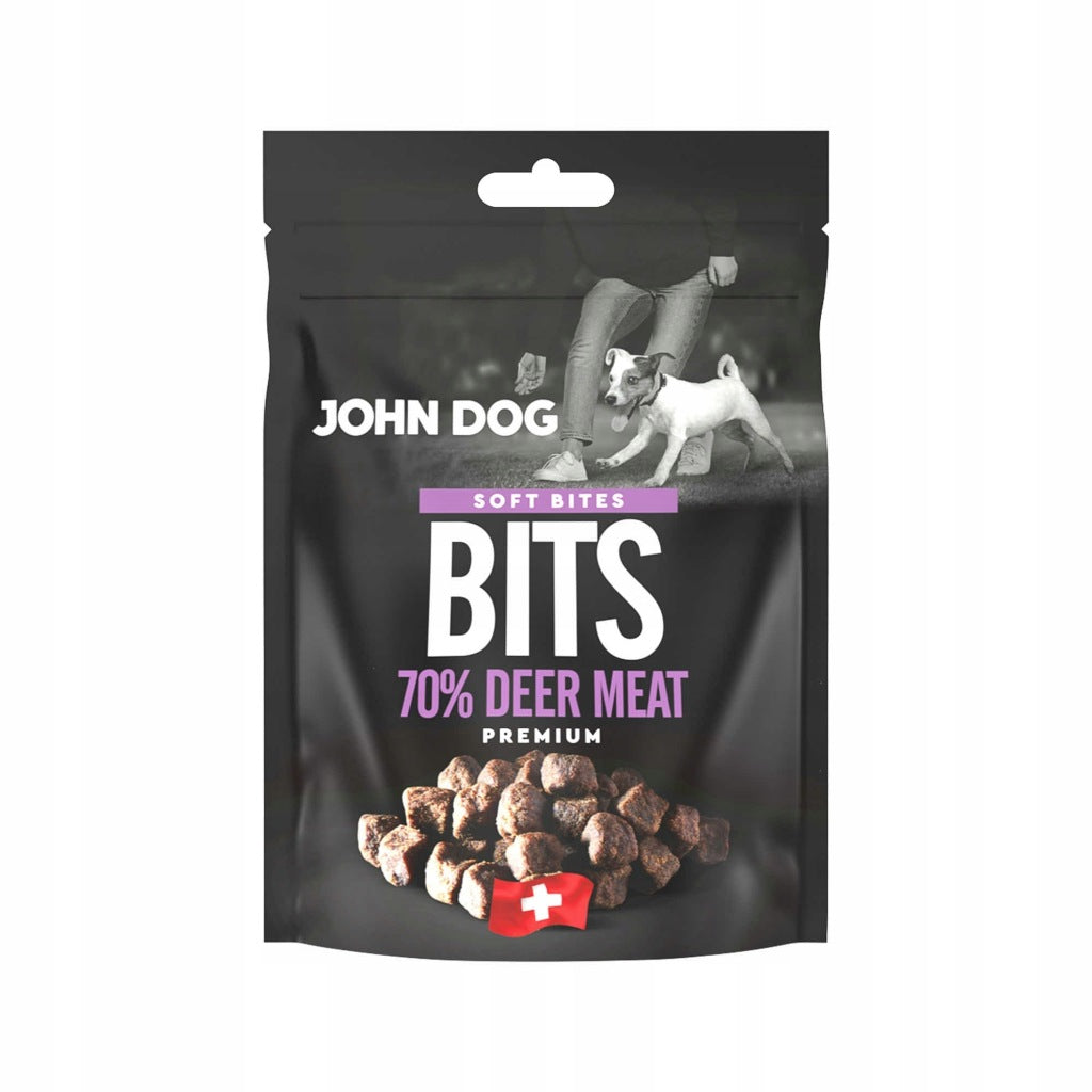 Przysmak dla psa Jeleń 70% Chapsy John Dog Soft Bites Bits 100 g