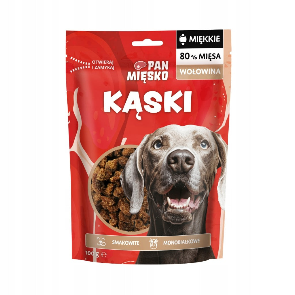 Pan Mięsko Przysmak dla psa Kąski Wołowina (dorosły) 100g