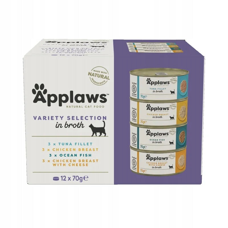 Applaws mokra karma dla kota mix kurczak/ryba w bulionie 12x 70g
