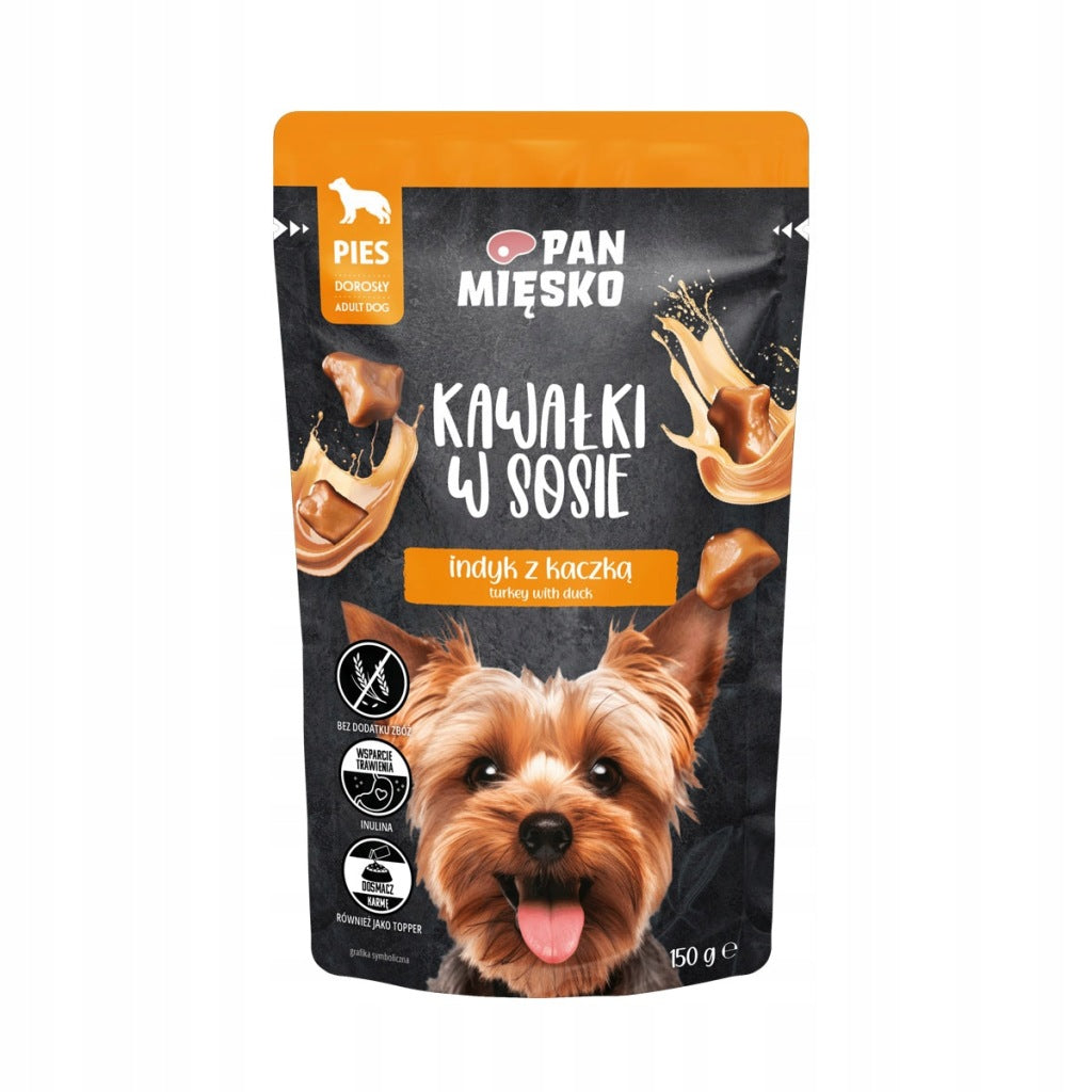 Pan Mięsko Indyk Kaczka 150g karma w saszetce dla psa