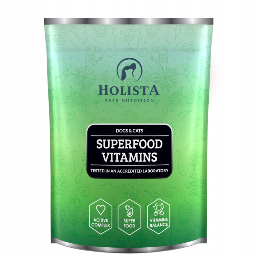 Holista Superfood Vitamins witaminy i minerały dla psa i kota proszek 200g