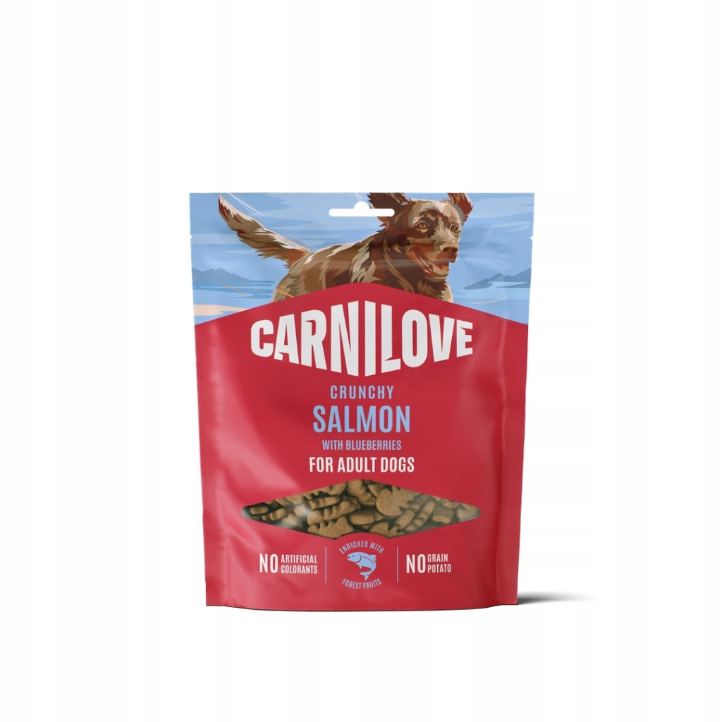 Carnilove przysmak dla psa crunchy łosoś i jagody 200g