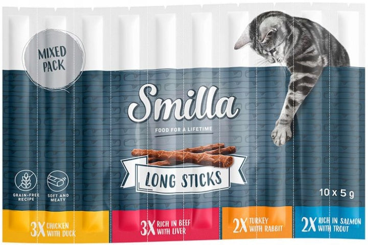 Smilla Long Sticks Mix 4 smaków przysmak dla kota 50g