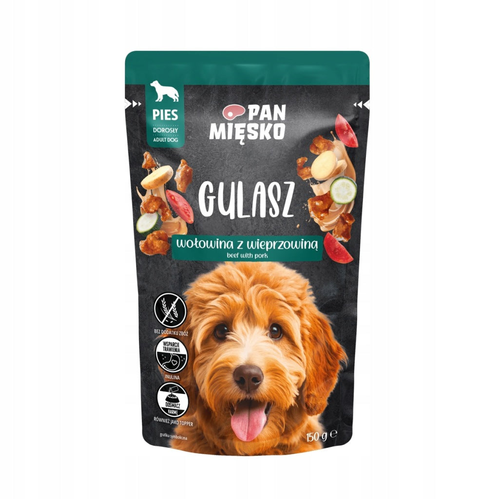 Pan Mięsko karma mokra gulasz wołowina z wieprzowiną 150g