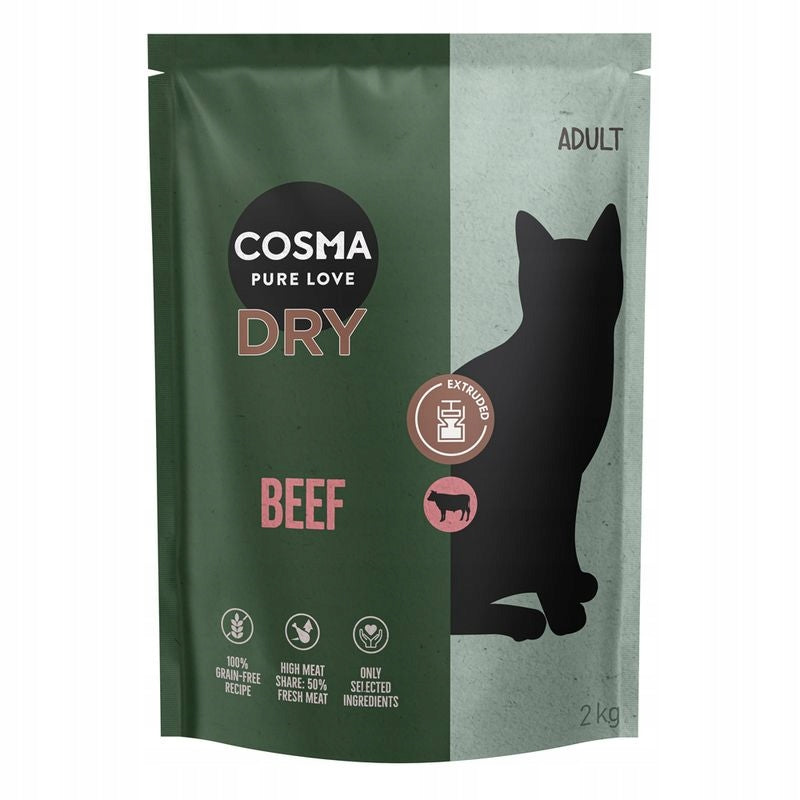 COSMA Extruded sucha karma wołowina 2kg dla KOTÓW