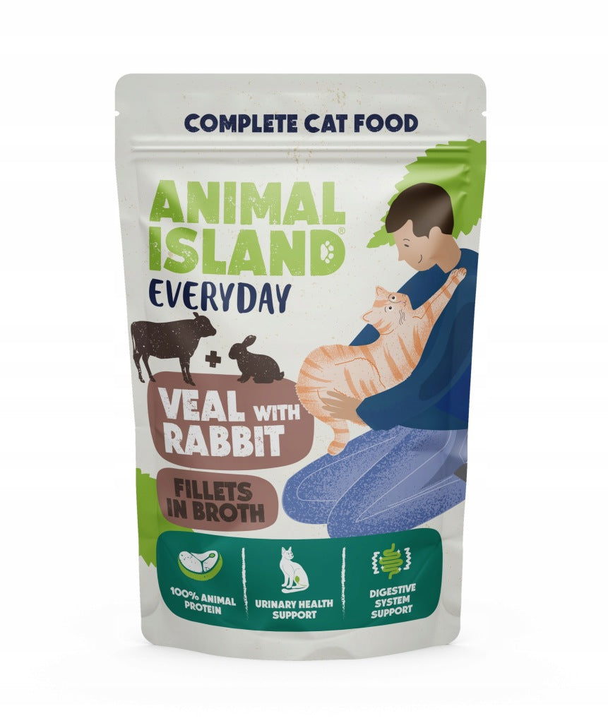 Animal Island karma mokra CIELĘCINA KRÓLIK 85G