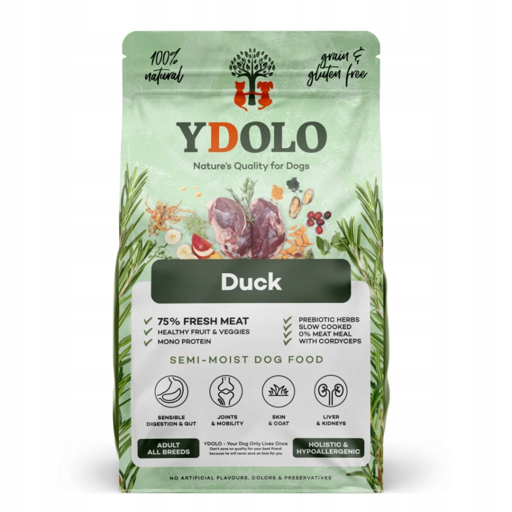 Karma dla psa YDOLO półwilgotna kaczka bezzbożowa 2,5 kg