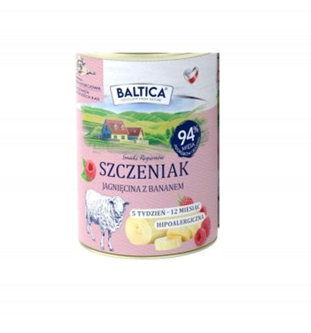 Baltica mokra karma dla szczeniąt jagnięcina z bananem 3x 400g