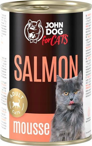 John Dog for Cats karma mokra mus łosoś 400g