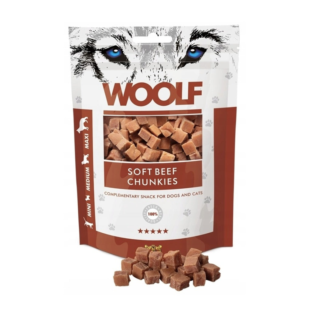 Przysmak Woolf Beef Chunkies z wołowiny 100g