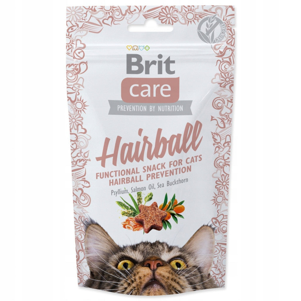 Przysmak odkłaczający dla kota Brit Care Hairball Functional Snack 50g