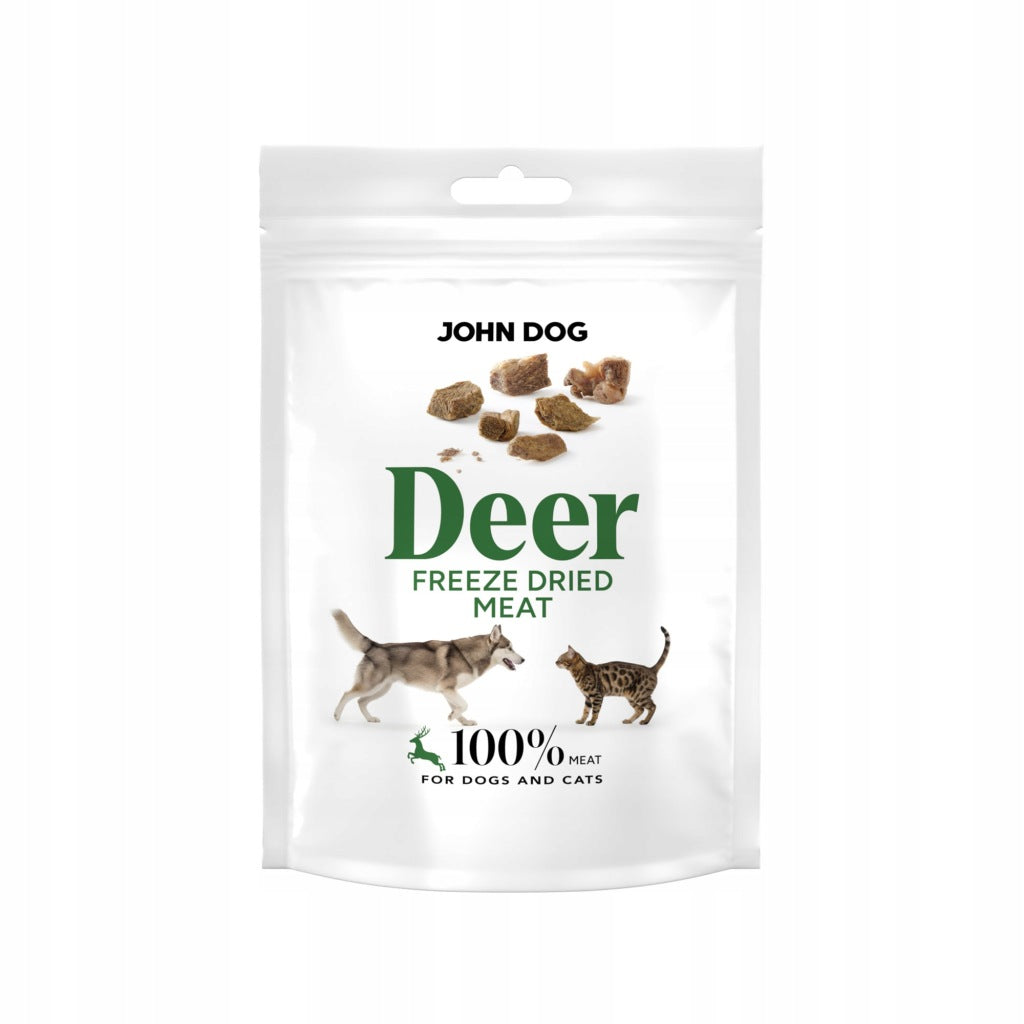 Liofilizowany przysmak dla psa i kota Jeleń 30 g John Dog Freeze Dried