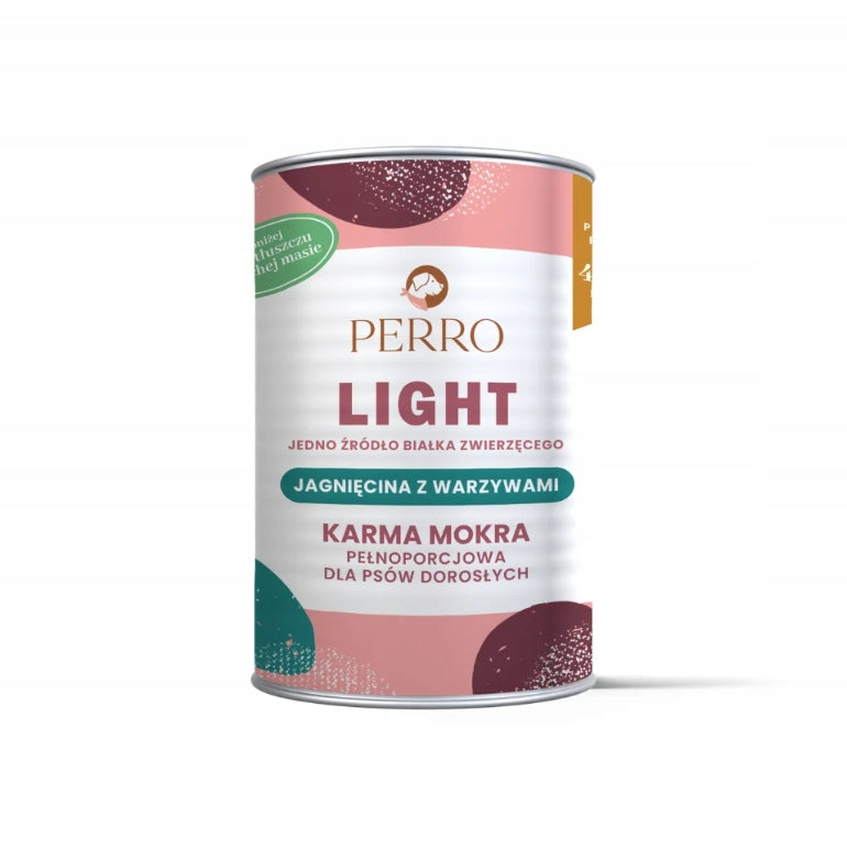 Perro Karma mokra Light Jagnięcina z warzywami dla psów dorosłych 400g
