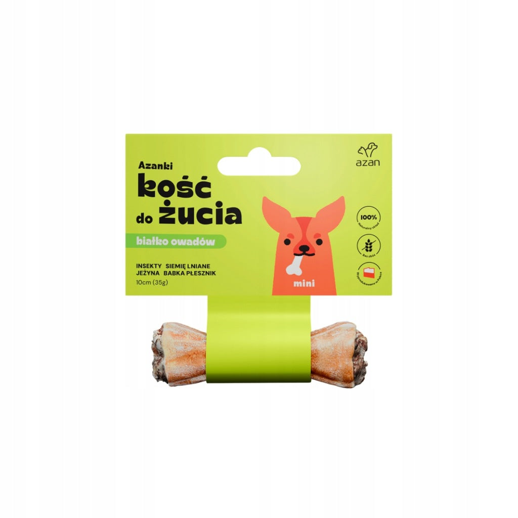 Kość do żucia Azanki bezzbożowa wołowa mini 10 cm