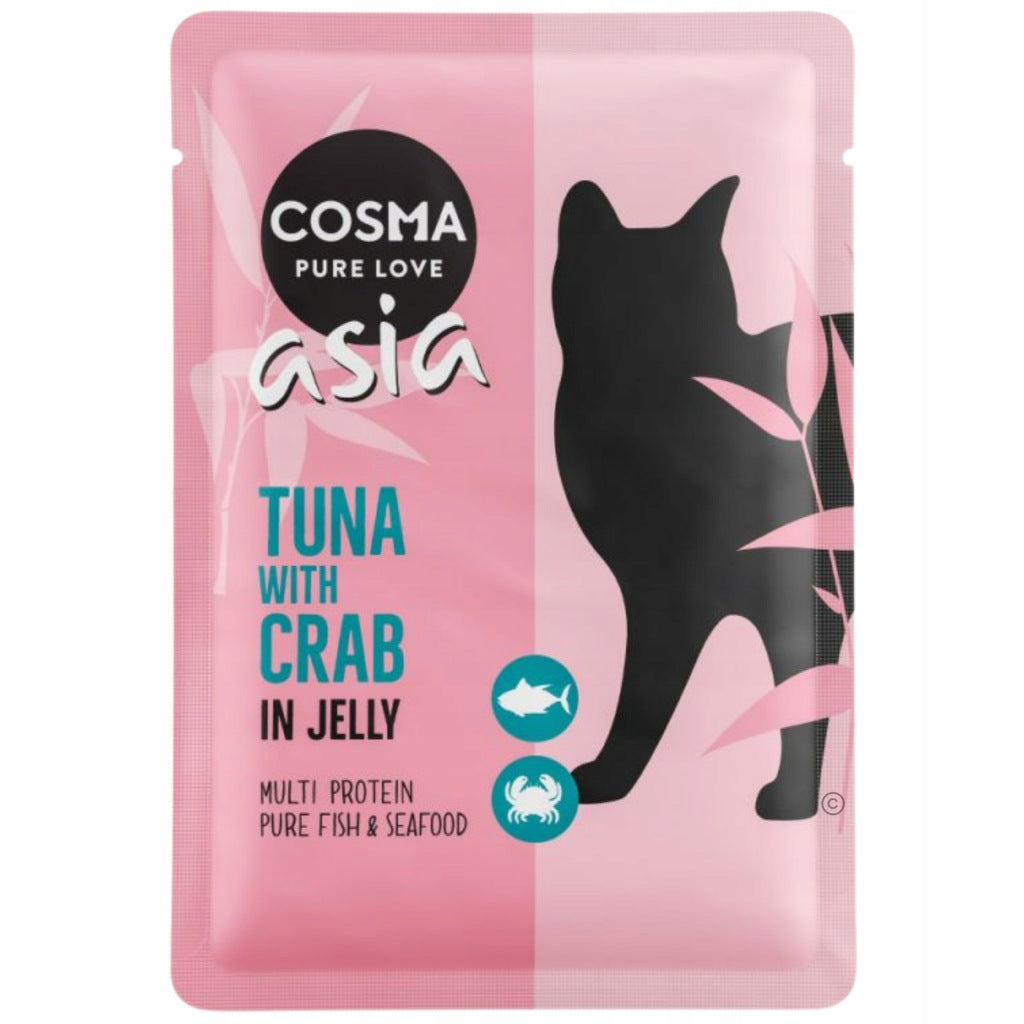 Cosma Asia karma mokra dla kota tuńczyk i krab w galaretce 6x100g