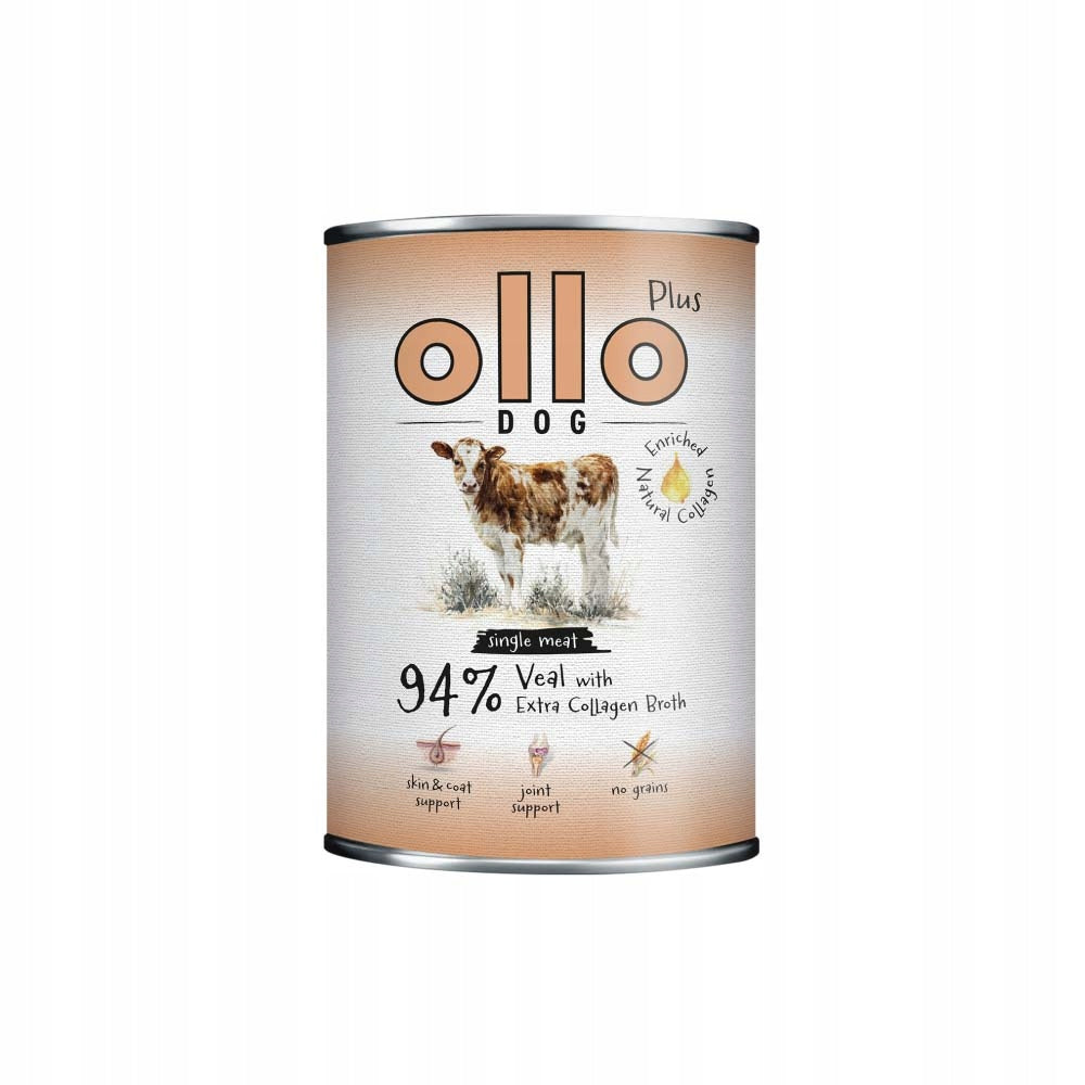 Mokra karma dla psów Ollo Plus cielęcina 400 g