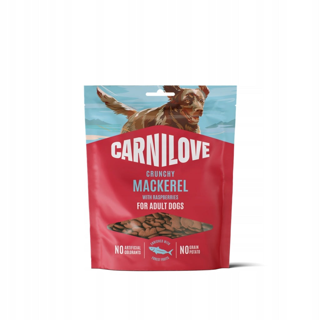 CARNILOVE Dog CRUNCHY Snack Mackerel with Raspberries 200g
