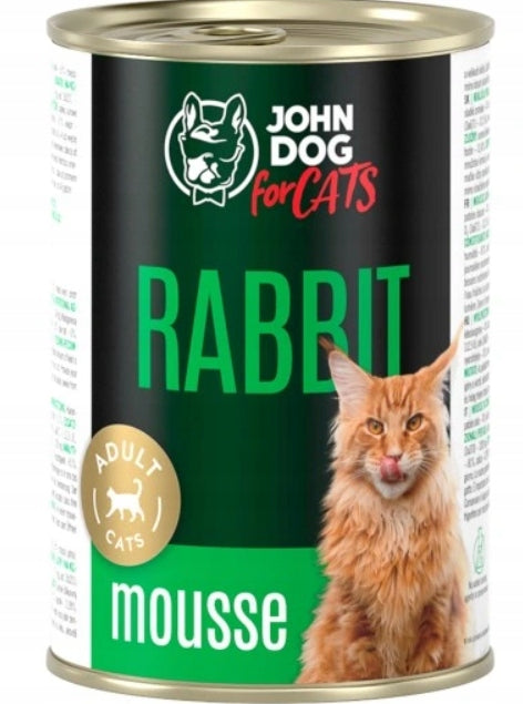 John Dog for Cats karma mokra mus królik 400 g