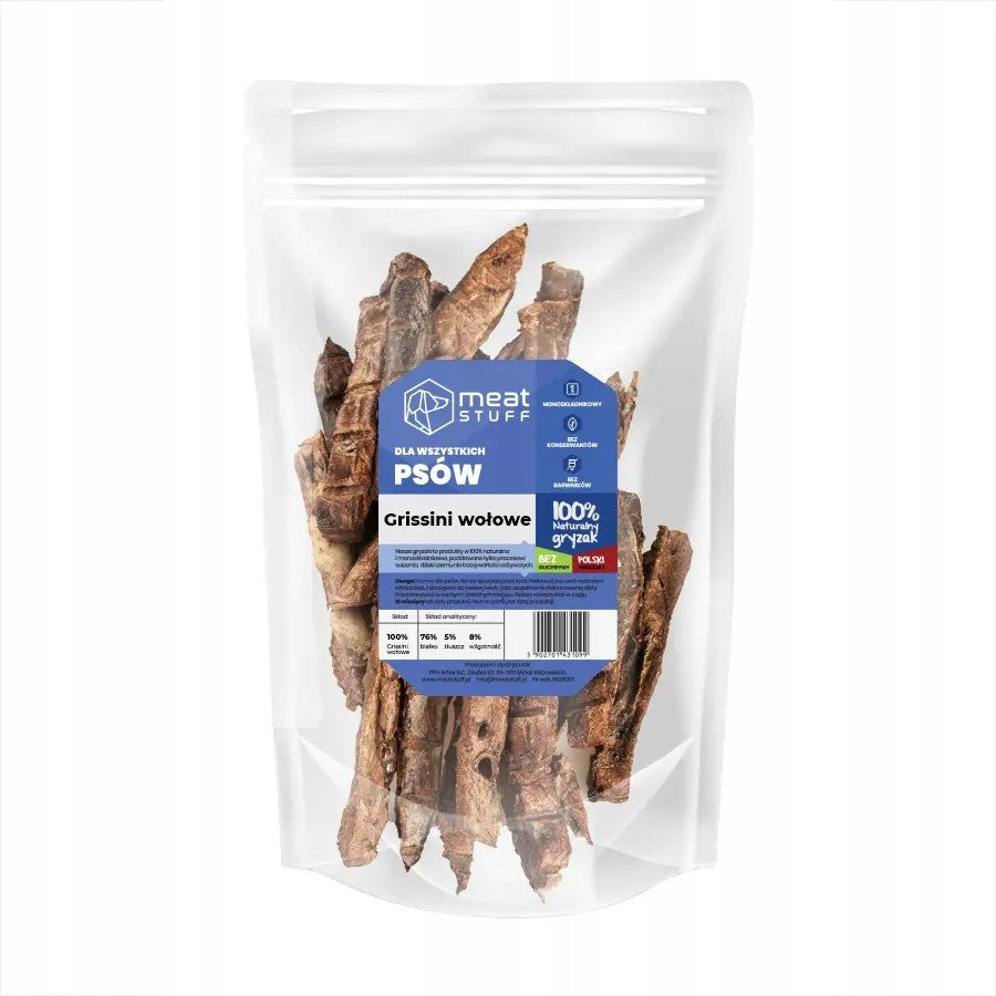 Przysmaki dla psów Meat Stuff Grissini wołowe z płuc 250 g