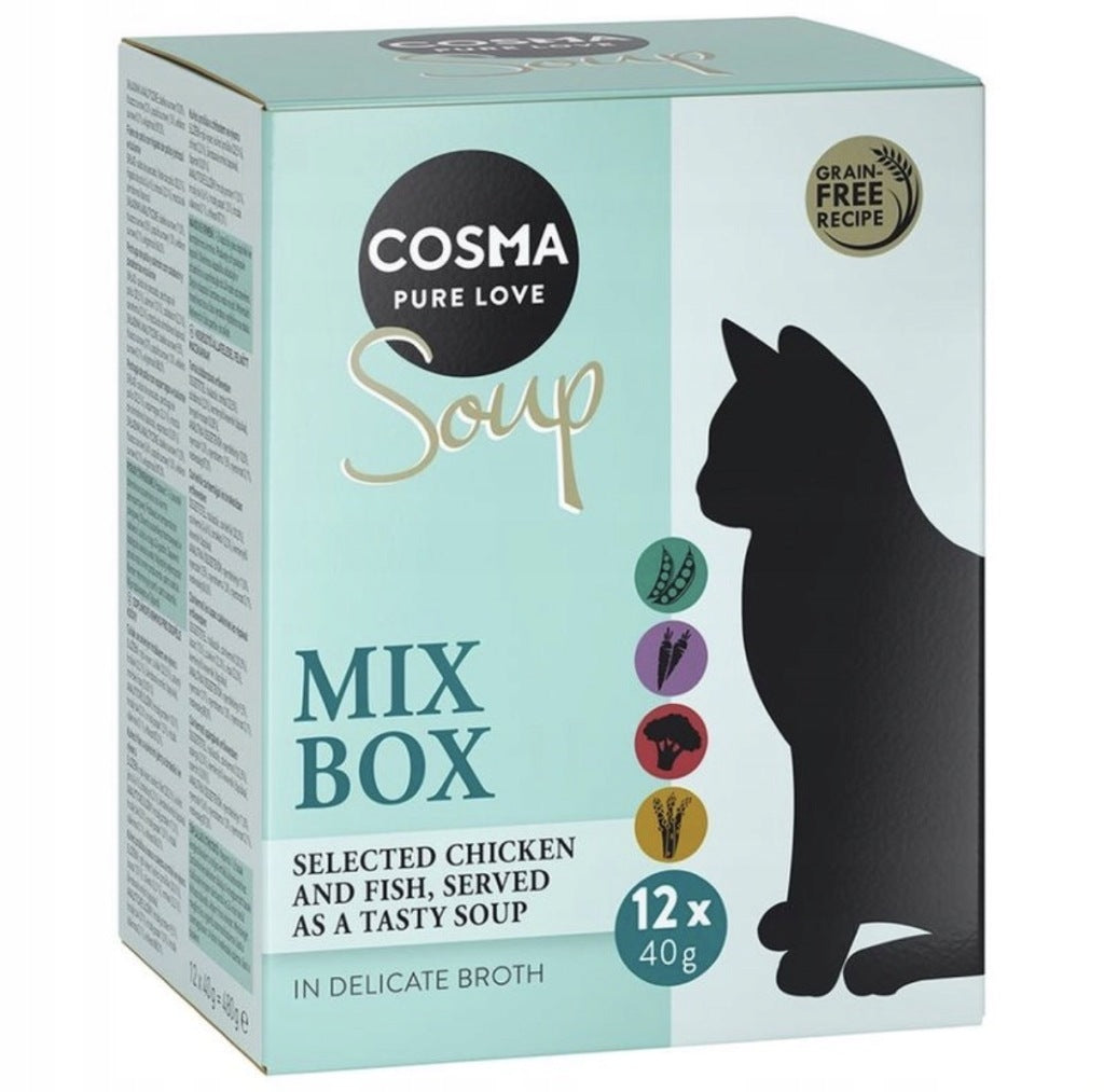 Cosma Soup zupka dla kota MIX smaków II 12x40g