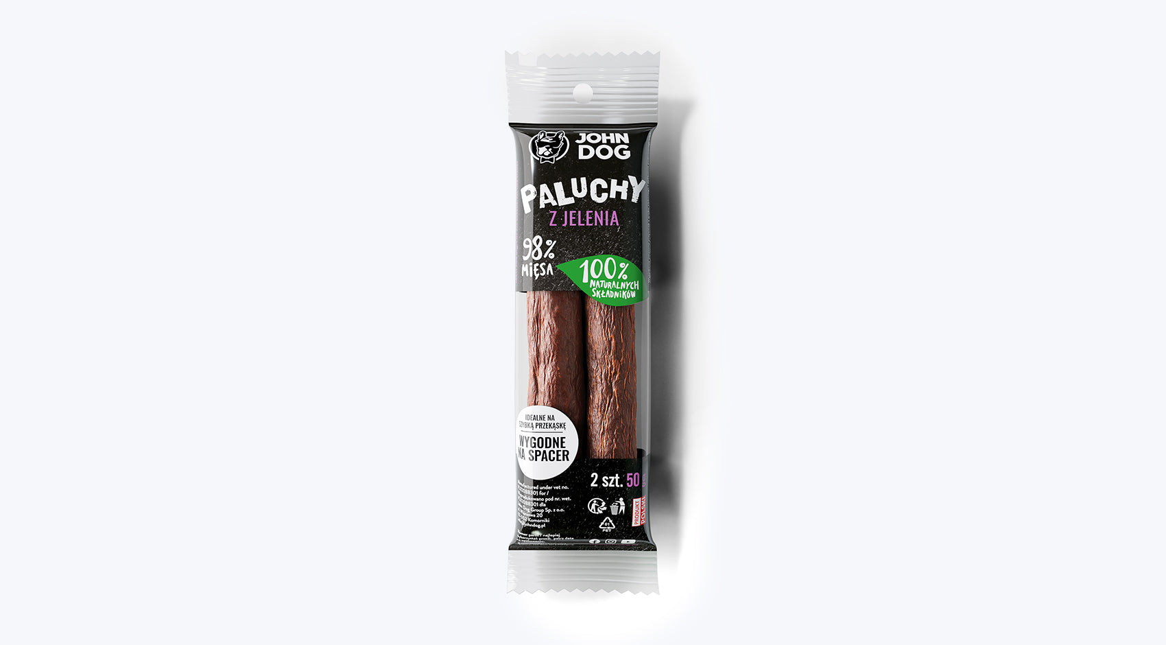 John Dog Paluchy z jelenia 2 szt przysmak dla psa