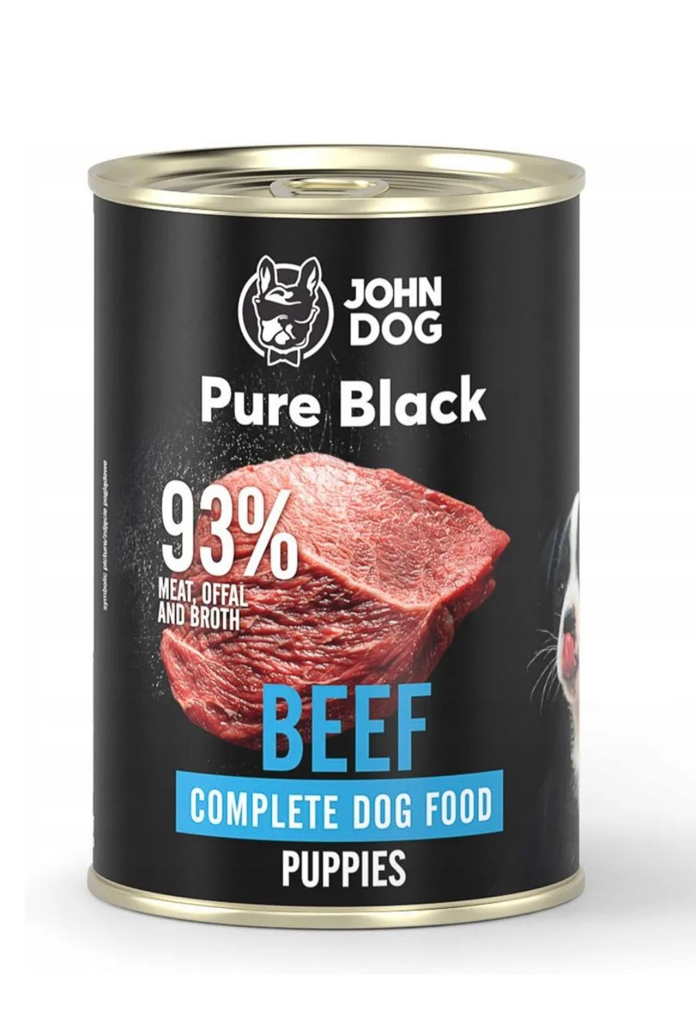 KARMA MOKRA John Dog pure black SZCZENIAK WOŁOWINA 400g