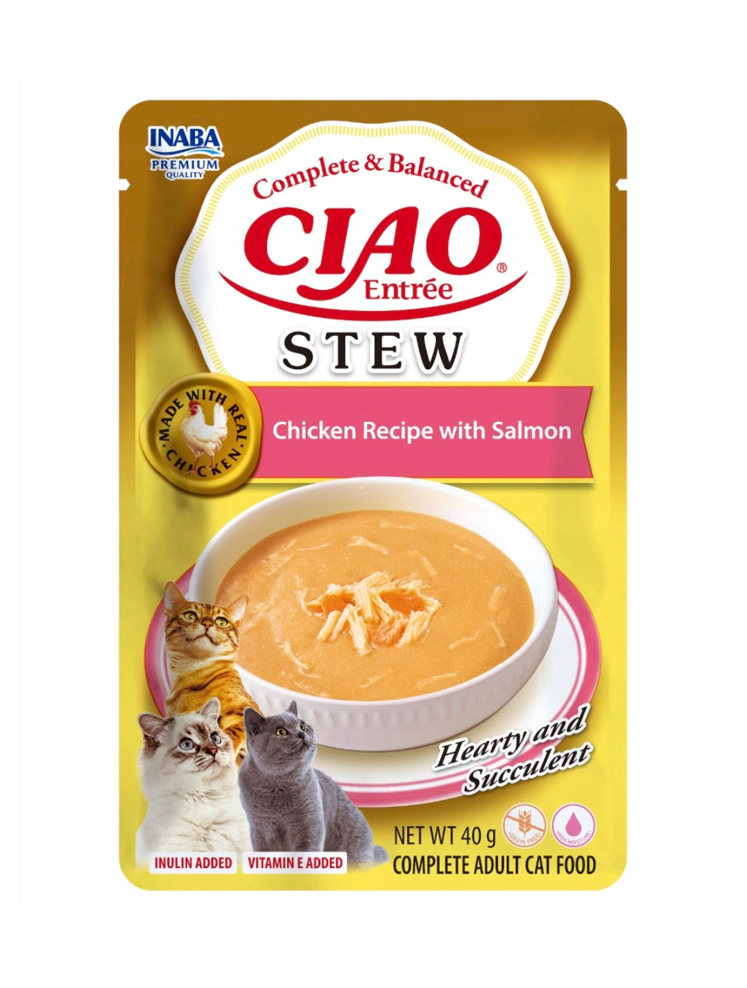 INABA Ciao Stew karma mokra kurczak z łososiem 40g