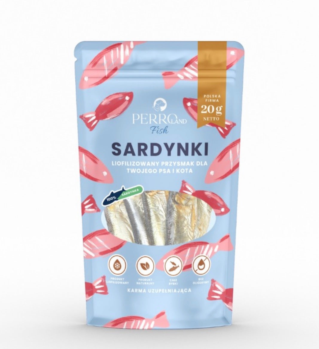 PERROland Fish - Liofilizowane Sardynki dla Psa i Kota 20g