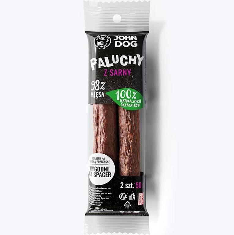 John Dog Przysmak dla psa paluchy z sarny 2 szt