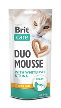 BRIT CARE Cat Creamy Duo Mousse Whitefish and Tuna 4x14g
