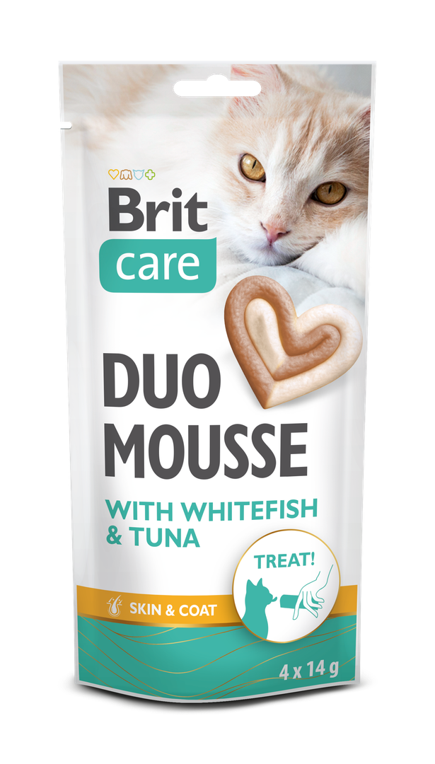 BRIT CARE Cat Creamy Duo Mousse Whitefish and Tuna 4x14g