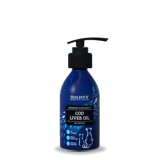 Olej tran z wątroby dorsza HolistaPets 100 ml dla psa i kota