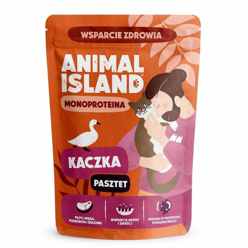 Animal Island Karma Mokra dla Kota Monoproteinowa Kaczka- 100 g - bez zbóż