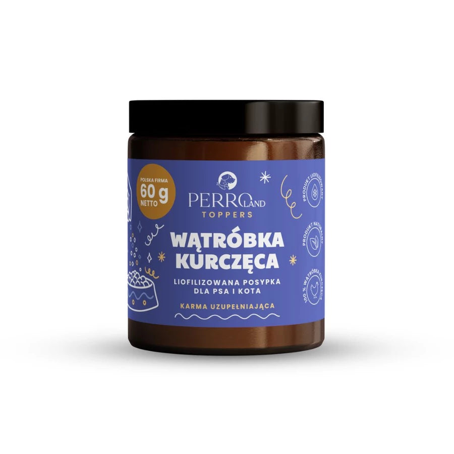 PERRO Toppers Wątróbka Kurczęca liofilizowana posypka dla Psa i Kota 60g