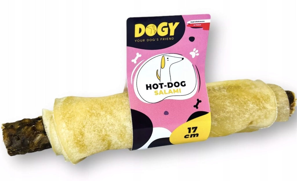 DOGY Hot Dog Salami ze Żwaczem 17cm 1szt