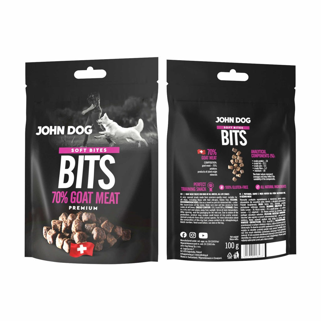 John Dog Soft przysmak dla psa chapsy koza 70% 100 g