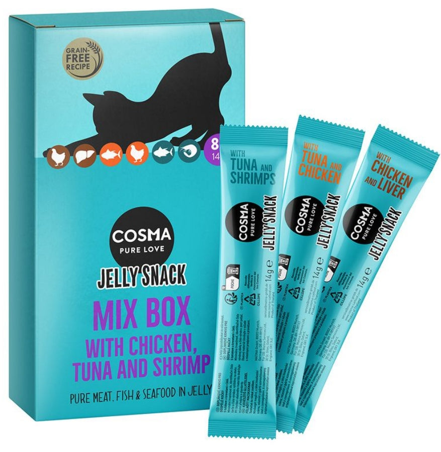 Cosma Jelly Snack bez zbóż, przysmak MIX nr II 8x14 g