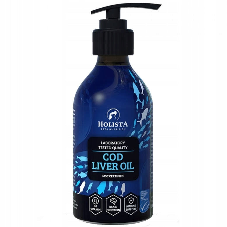 Olej tran z wątroby dorsza HolistaPets 250 ml