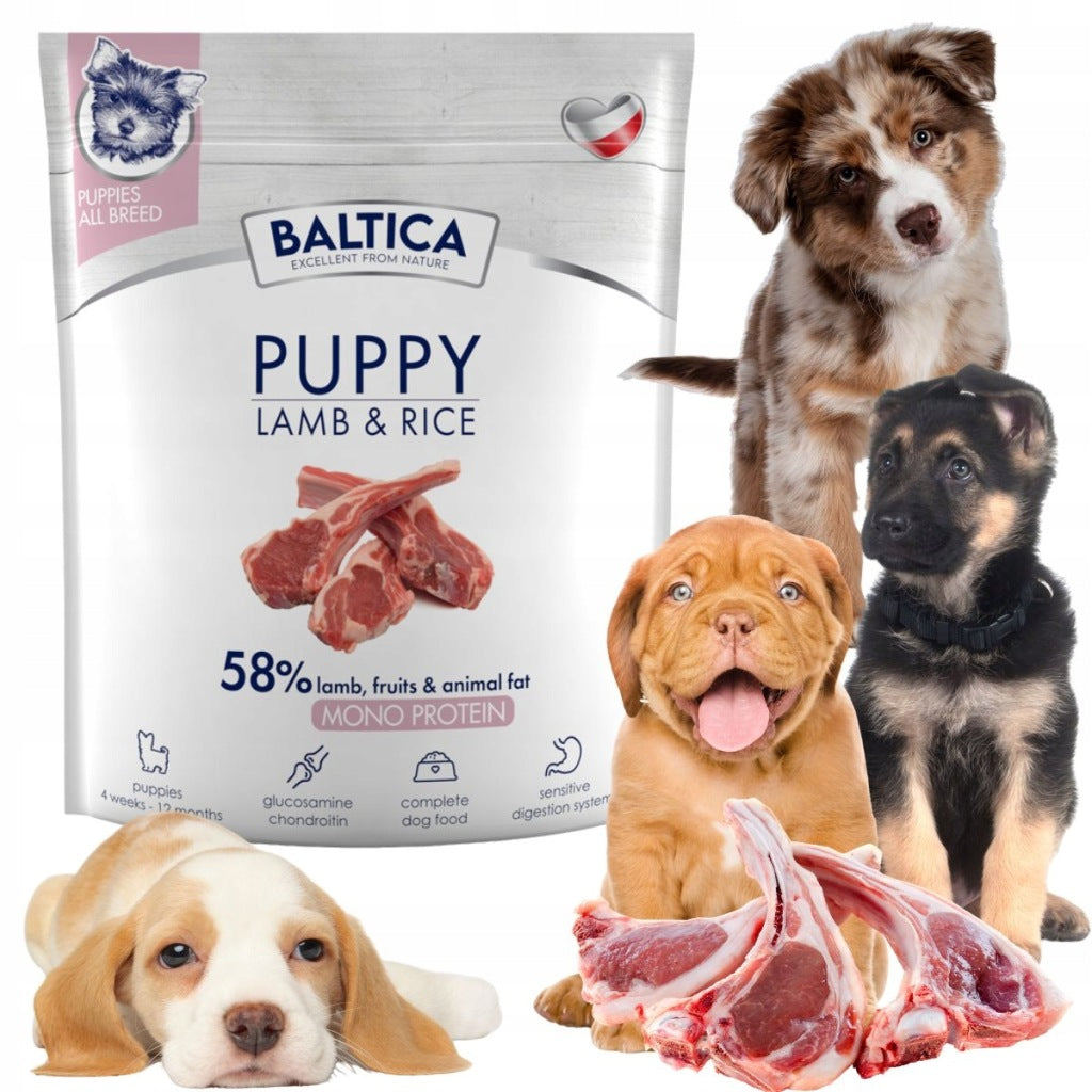 Baltica NU Sucha karma dla SZCZENIAKA Puppy Lamb&Rice 2 x 1kg.