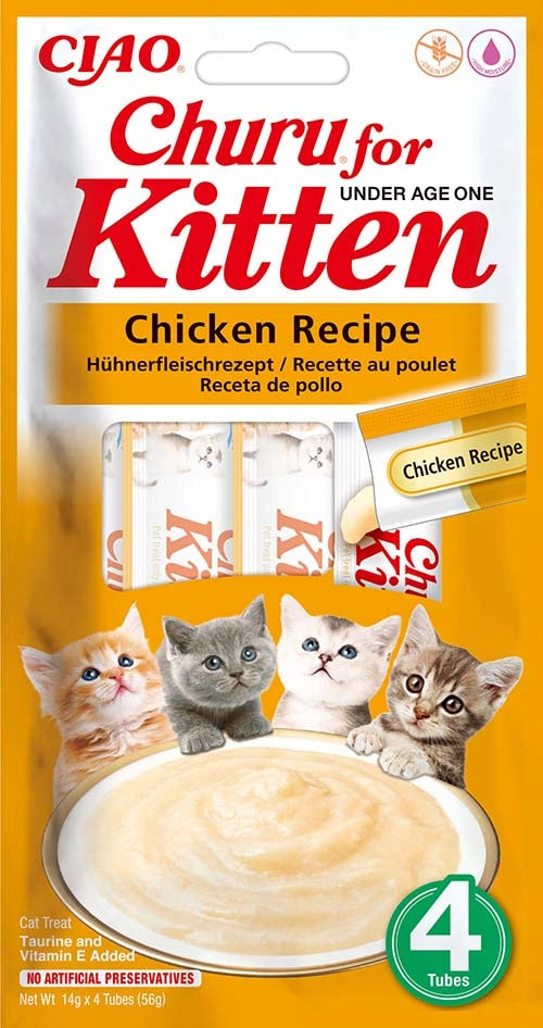 Inaba Churu przysmak z kurczakiem dla kociąt (4x14g) 56g