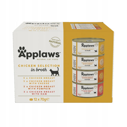 Applaws Cat mokra karma dla kota multipack 12x70g mix smaków z kurczakiem